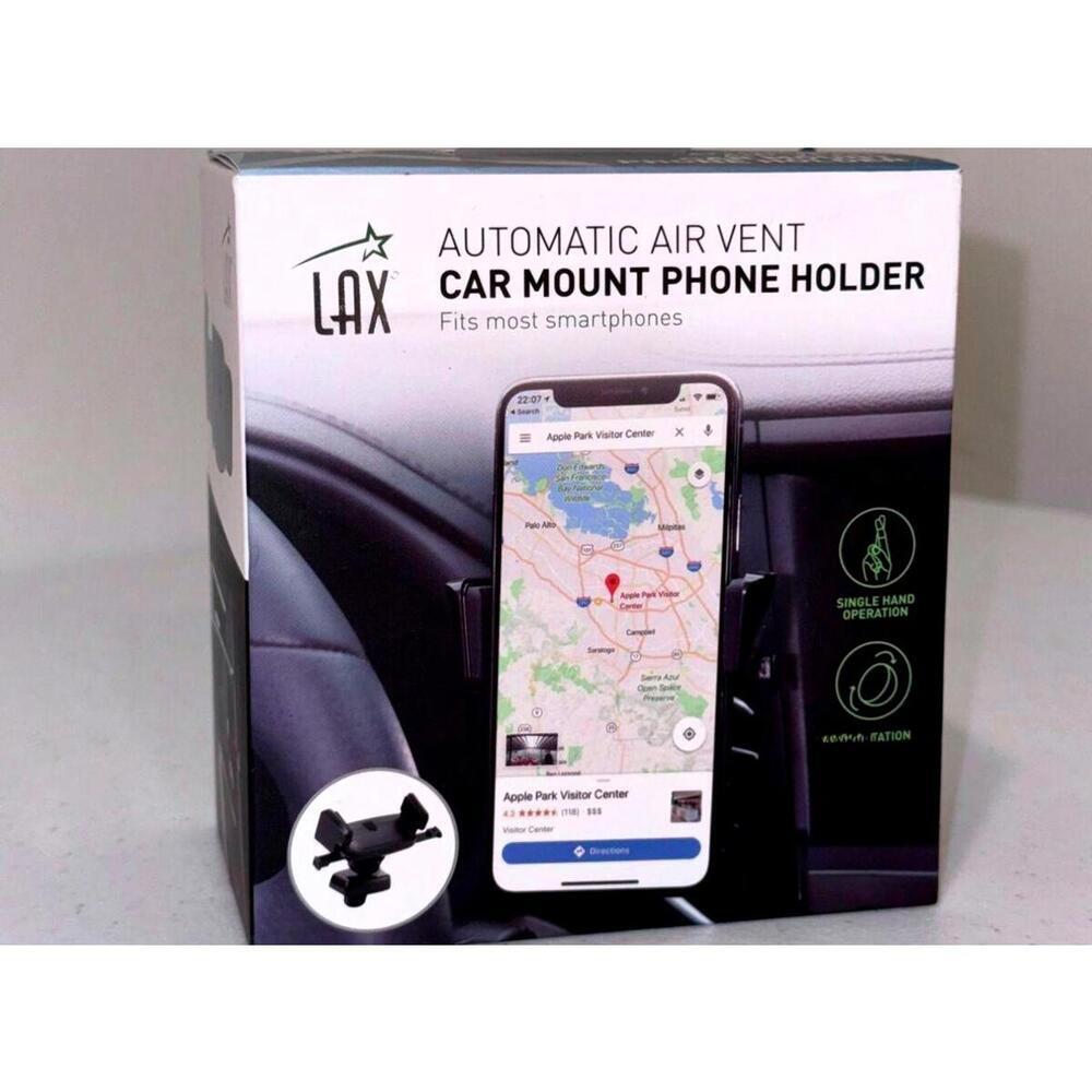 LAX Automatic Air Vent Car Mount Phone Holder For Smartphones